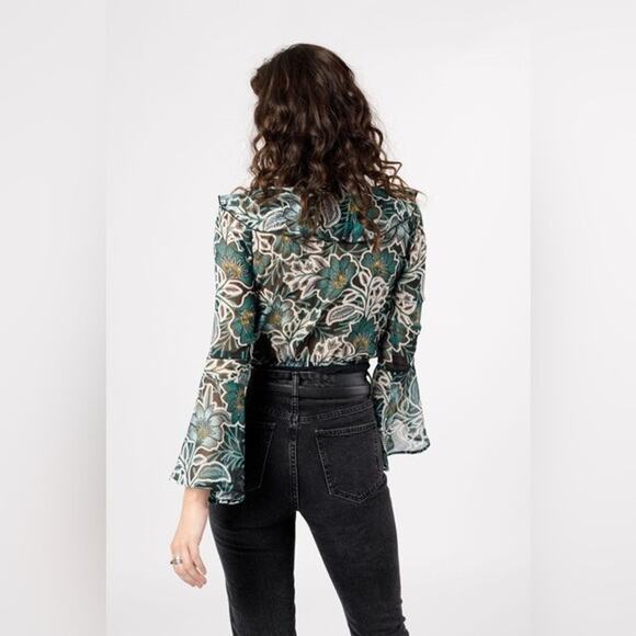 Band Of The Free BONNIE EMERALD FLORAL LONG SLEEVE BODYSUIT - Picture 5 of 5
